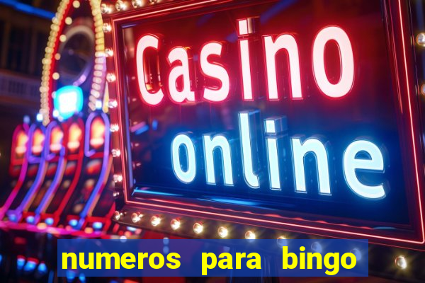 numeros para bingo de 1 a 90